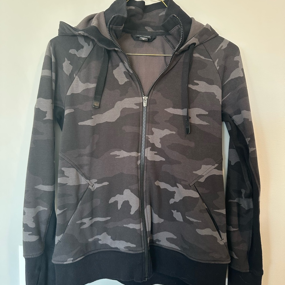 Athleta Gray Camouflage Hoodie